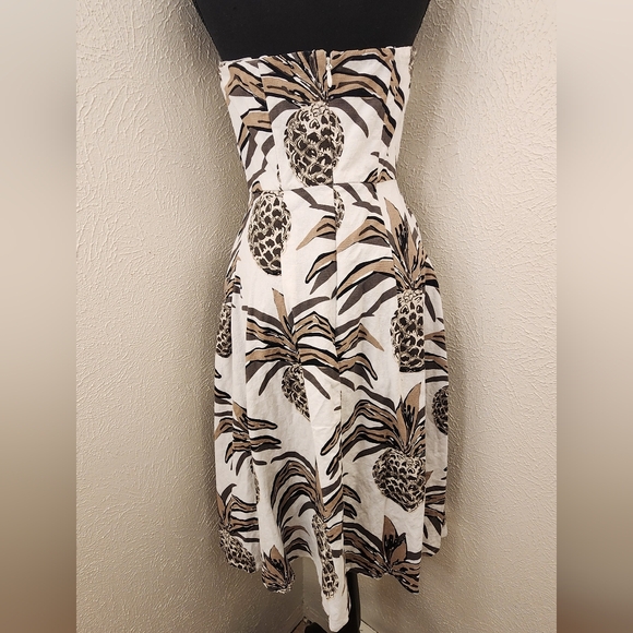 Eva Mendez Strapless Pineapple Dress Sz M - Picture 5 of 6